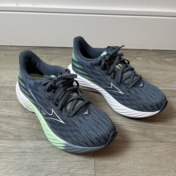 Mizuno Wave Rider 28 - Women’s Size 6.5 - Blue/Green/White - Picture 8 of 9